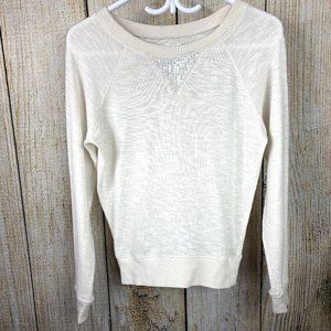 aerie Speckled Grey and White Knit Sz XS Long slee